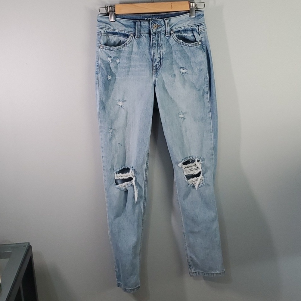 New York Rewash Brand Jeans Womens Size 3 Blue Real Curve High Rise Juniors